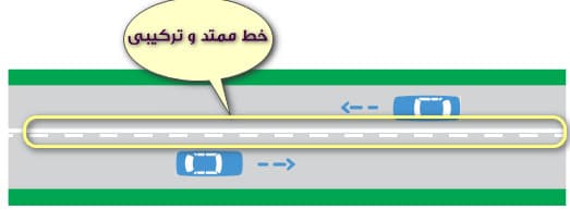 ازمون آیین نامه شماره 33 عکس خط ممتد و ترکیبی